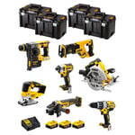 Kit DEWALT DWK703T - DCD996, DCH273, DCG405, DCF887, DCS334, DCS570, DCS367 - 18V - 3x5,0 Ah - TSTAK VI