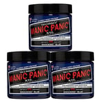 Manic Panic Shocking Blue Classic Creme Vegan Semi Permanent Hair Dye 3 x 118ml