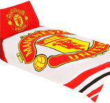 MANCHESTER UNITED FC SINGLE BEDDING SET PILLOW CASE & QUILT COVER PULSE DUVET