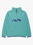 Trotters Kids' Sebastian Car Wool Blend Half Zip Jumper, Sea Green