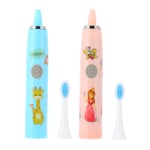 Kids Electric Toothbrushes Cartoon Pattern Battery Powered Soft Brush Hair W LSO