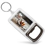 Acrylic Bottle Opener Keyring  - Black Russian Cocktail Vodka Coffee  #21241