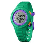 ICE-WATCH - Ice Digit Green Purple Orange - Montre Verte pour Garçon avec Bracelet en Plastique - 021616 (Small)