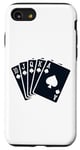 Coque pour iPhone SE (2020) / 7 / 8 Logo de poker Texas Holdem Poker mains joueur de poker