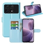 Xiaomi Poco F6 Pro      Pu Wallet Case    [Lightblue]