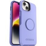 OtterBox Otter+Pop Case for iPhone 14 Plus, Shockproof, Drop proof, Protective Case with PopSockets PopGrip, 3x Tested to Military Standard, Antimicrobial, Purple