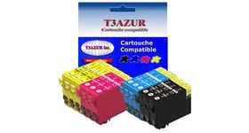 T3azur 12 cartouches d'encre compatibles 29xl pour epson expression home xp445, xp452, xp455, xp 445, xp 452, xp 455