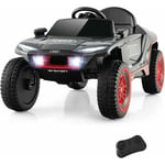 GOPLUS Voiture Electrique Enfants 12V 3 Ans+-Audi Quad 1 Place Charge 25KG avec Télécommande 2,4G-Musique/Lumières LED-3-6,5 km/h