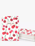 Caroline Gardner Cherries Thank You Cards, White/Multi, Pack of 10