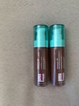 2 x Uoma by Sharon C Flawless IRL Skin Perfecting Foundation 30ml BLACK PEARL T2