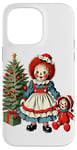 Coque pour iPhone 14 Pro Max Raggedy Ann Obtient une poupée jouet le jour de Noël