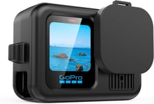 Étui de Protection en Silicone pour GoPro Hero 13 Black Coque, étui de Protection en Silicone, Capuchon d'objectif et lanière pour GoPro Hero 13, Ensemble d'accessoires en Silicone - Noir.[G91]