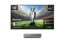 Hisense Laser TV 100L5HD - DLP-projektor - ultrakort kast - Wi-Fi / Bluetooth / LAN - hvid, sølv - med 100" projektions skærm