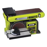 RYOBI - Ponceuse Stationnaire à Bande et à Disque - Puissance 370 W - Livrée avec 1 Bande de Ponçage 50 x 686 mm et 1 Disque de Diamètre 150 mm - RBDS4601G