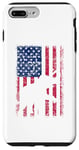 Coque pour iPhone 7 Plus/8 Plus Drapeau américain éléphant vintage patriotique 4 juillet
