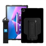 Armor-X Lenovo Tab M10 Plus (3rd Gen) TB125 TB128 Skal Shockproof Case Kickstand Hand Strap X-Mount