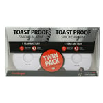 Fire Angel Toast Proof Twin Pack Smoke Alarm SB1-TP-R New