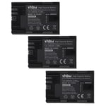 vhbw 3x Batteries remplacement pour Canon LP-E6, LP-E6NH pour appareil photo, reflex numérique (1600mAh, 7,2V, Li-ion)