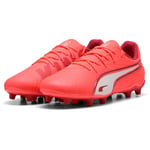 PUMA King Match FG/AG JR Chaussure de Football, Glowing Red White-Red Fire, 33 EU