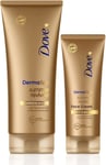 Dove Unilever DermaSpa Body Lotion Summer Revived Self-Tanning Medium to Dark, 2