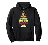 Tennis Sports Xmas Lighting Santa Tennis Ball Christmas Tree Pullover Hoodie