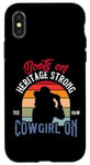 Coque pour iPhone X/XS Retro African Cowgirl Black History Boots Heritage Strong