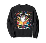 Let's Start the Year with a Cheer Kindergarten Cute Unicorn Sweatshirt