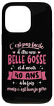 Coque pour iPhone 13 Pro 40 ans Cadeau Anniversaire Femme Belle Gosse Idée Cadeau