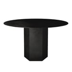 Gubi - Epic Dining Table Round Ø130 Steel, Midnight Black - Matbord - GamFratesi - Svart - Metall