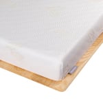 Newentor® Luxury Firm Dual-Layer Mattress Topper - Back Pain Relief Double Size Bed Topper - Mattress Topper for Sofa Bed, Caravan, Hard Mattress, Old Mattress, 135x190x7CM White