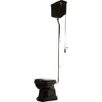 Lavabo Retro High toalett, svart/krom