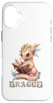 Coque pour iPhone 16 Plus Bébé dragon mignon à lire | Fantasy | Jeu de rôle | Dragon