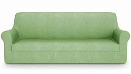 PETTI Artigiani Italiani - Housses de Canapé, Housse de Canapé Extensible, Housse de Fauteuil, Housse Canapé 3 Places, Protection Canapé, Vert Sauge