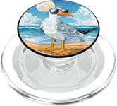 Costume d'oiseau de mer cool avec lunettes de soleil pour oiseaux de vacances PopSockets PopGrip pour MagSafe