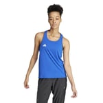 Adidas Adizero Tank Blå | Lett Singlet med Reflekser for Løping - Loepeshop.no