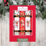 10 Luxury Christmas Crackers Traditional Santa Red White Family Crackers 14 Inch