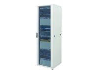 Intellinet Network Cabinet, Free Standing (Standard), 42U, Usable Depth 123 To 573Mm/Width 703Mm, Grey, Assembled, Max 1500Kg, Server Rack, Ip20 Rated, 19", Steel, Multi-Point Door Lock, One Lock Per Side Panel, Three Year Warranty - Rack Skap - Grå