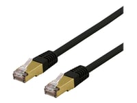 Deltaco Sftp-60Sah - Patch-Kabel - Rj-45 (Hane) Till Rj-45 (Hane) - 50 Cm - Sftp - Cat 6A - Halogenfri, Formpressad - Svart