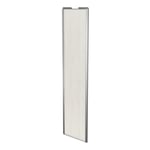 Porte de placard coulissante bois nordique profil gris GoodHome Arius H. 248,5 x L. 62.2 cm + amortisseurs