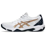 Asics Femme Gel-Rocket 11 Sneaker, White Pure Gold, 44 EU