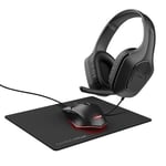 Kit de gaming 3-en-1 Trust GXT 790 Casque gaming + Souris gaming + Tapis de souris Noir