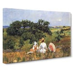 William Merritt Chase The Fairytale Classic Painting Canvas Wall Art Print Ready to Hang, Framed Picture for Living Room Bedroom Home Office Décor, 20x14 Inch (50x35 cm)