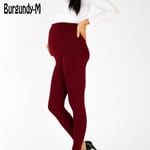 Yoga Pants Maternity Leggings Home Trousers Burgundy M