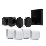 Arlo Pro 3 – kit de 4 caméras de Surveillance WiFi additionnelle, 2K HDR – avec 4 Coques de Protection Blanche