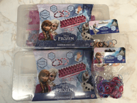 DISNEY FROZEN loom bands 2x 1000 band Cases Plus 2 Refills~Brand NEW~