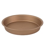 Russell Hobbs RH02146GEU7 Non-Stick Cake Tin - Round Baking Tray for Cakes, Pie/Tart Dish, Carbon Steel Oven Pan, Easy Clean, Strong, Durable, Oven Safe to 220 Degrees, Opulence Collection, Gold, 24cm