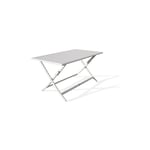 Dcb Garden - jamais utilise] Table de Jardin Pliante 4 Personnes Marius en Aluminium 140x80cm Gris Clair - MARIUS-TB140G