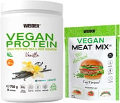 WEIDER Pack Vegan Protein Vanilla Flavour (750G) + Vegan Meat Mix (150G). Qualit