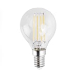 10 Pack E14 Clear Glass Bodied Golfball LED 4W Cool White 6500K 400lm Light Bulb