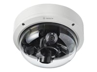 Bosch Flexidome Multi 7000I Ndm-7703-A - Nätverksövervakningskamera - Kupol - Utomhusbruk, Inomhusbruk - Vandalsäker/Vädersäker - Färg (Dag&Natt) - 4 X 5 Mp - 2590 X 1944 - Automatisk Iris - Motoriserad - Ljud - Gbe - Mjpeg, H.264, H.265 - Ac 24 V /